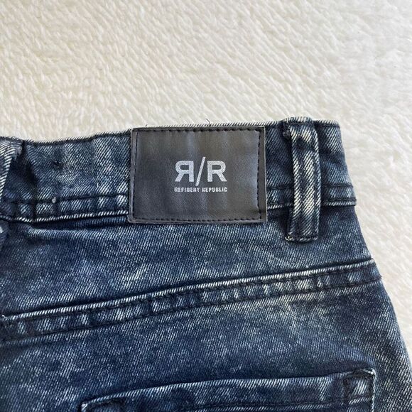 Refinery Republic Acid Wash Jeans Size 8 Dark Blue - Picture 4 of 14